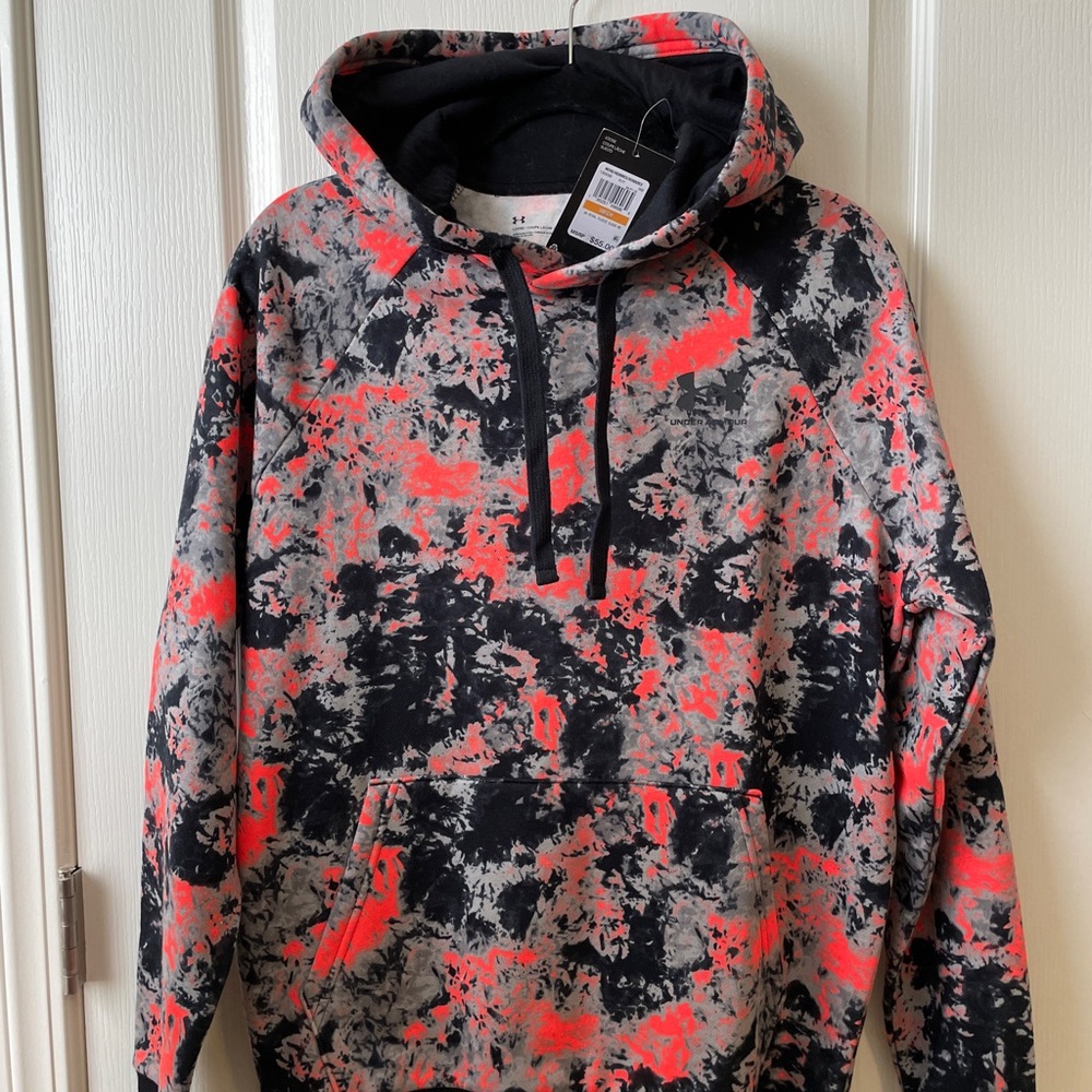 NWT men’s Under Armour rival fleece cloud hooded loose fit sweatshirt size small